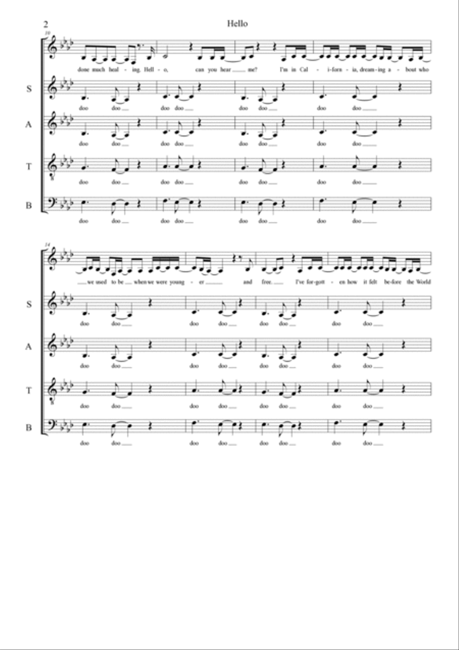 Hello 4-Part scores gallery preview page 2