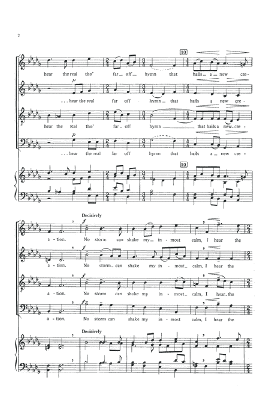 Oh, how can I keep from singing? 4-Part scores gallery preview page 3
