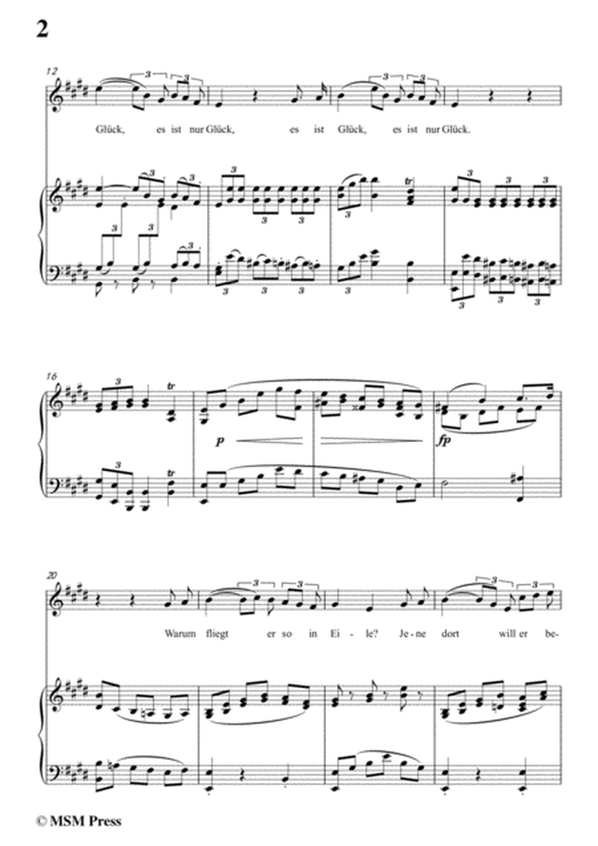 Schubert-Hin und wieder fliegen Pfeile,in E Major,for Voice&Piano image number null