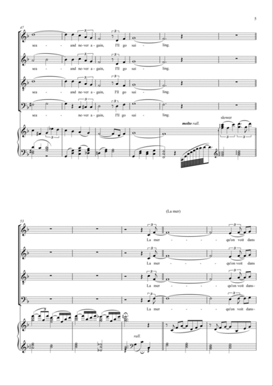 Beyond The Sea 4-Part scores gallery preview page 6