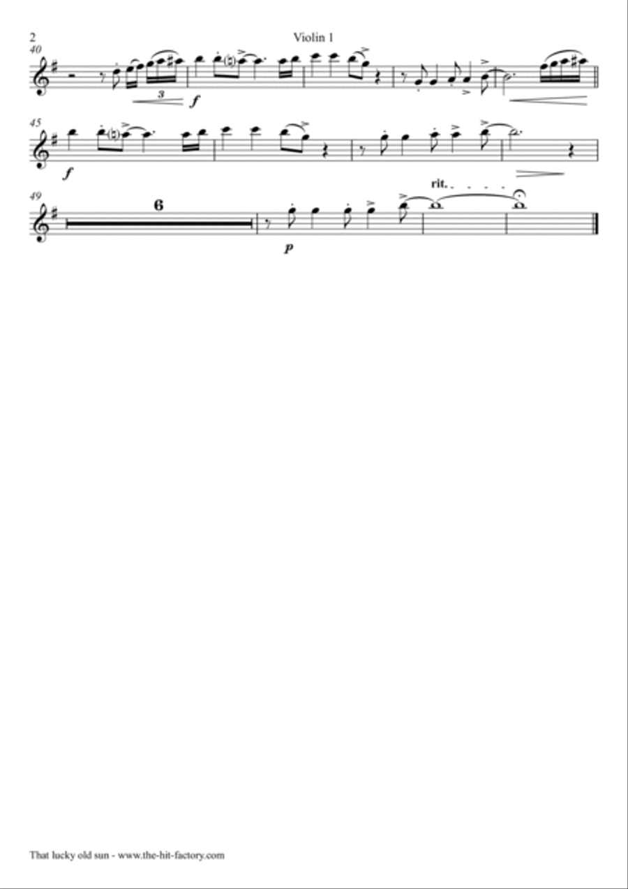 That Lucky Old Sun String Quintet scores gallery preview page 4