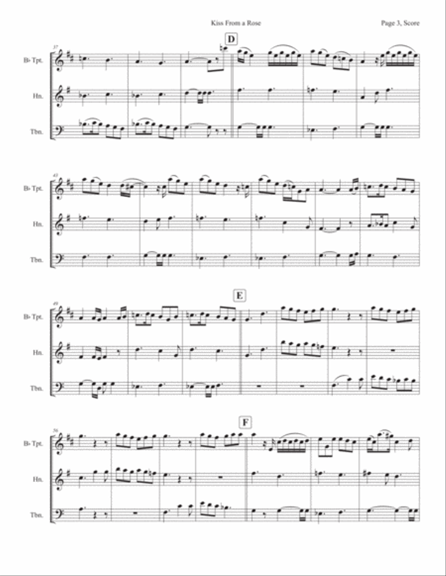 Kiss From A Rose Horn scores gallery preview page 3