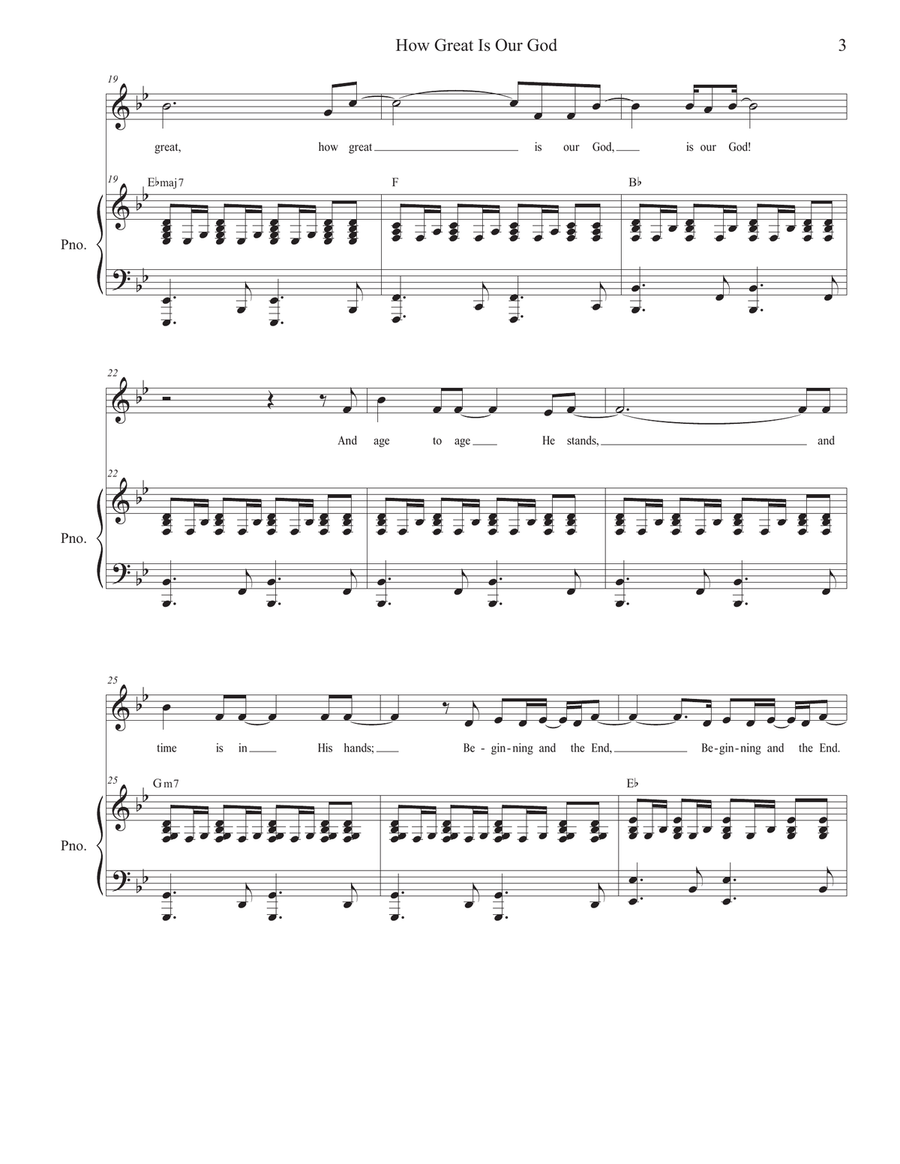 How Great Is Our God How Great Is Our God Unison Choir scores gallery preview page 3