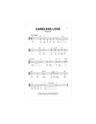 Book cover for Careless Love
