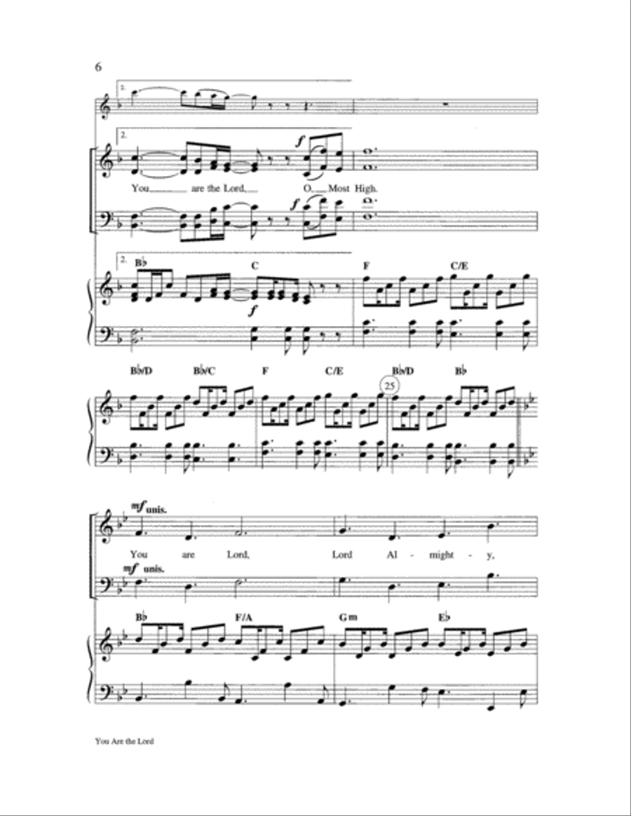 You Are the Lord You Are the Lord Choir scores gallery preview page 6