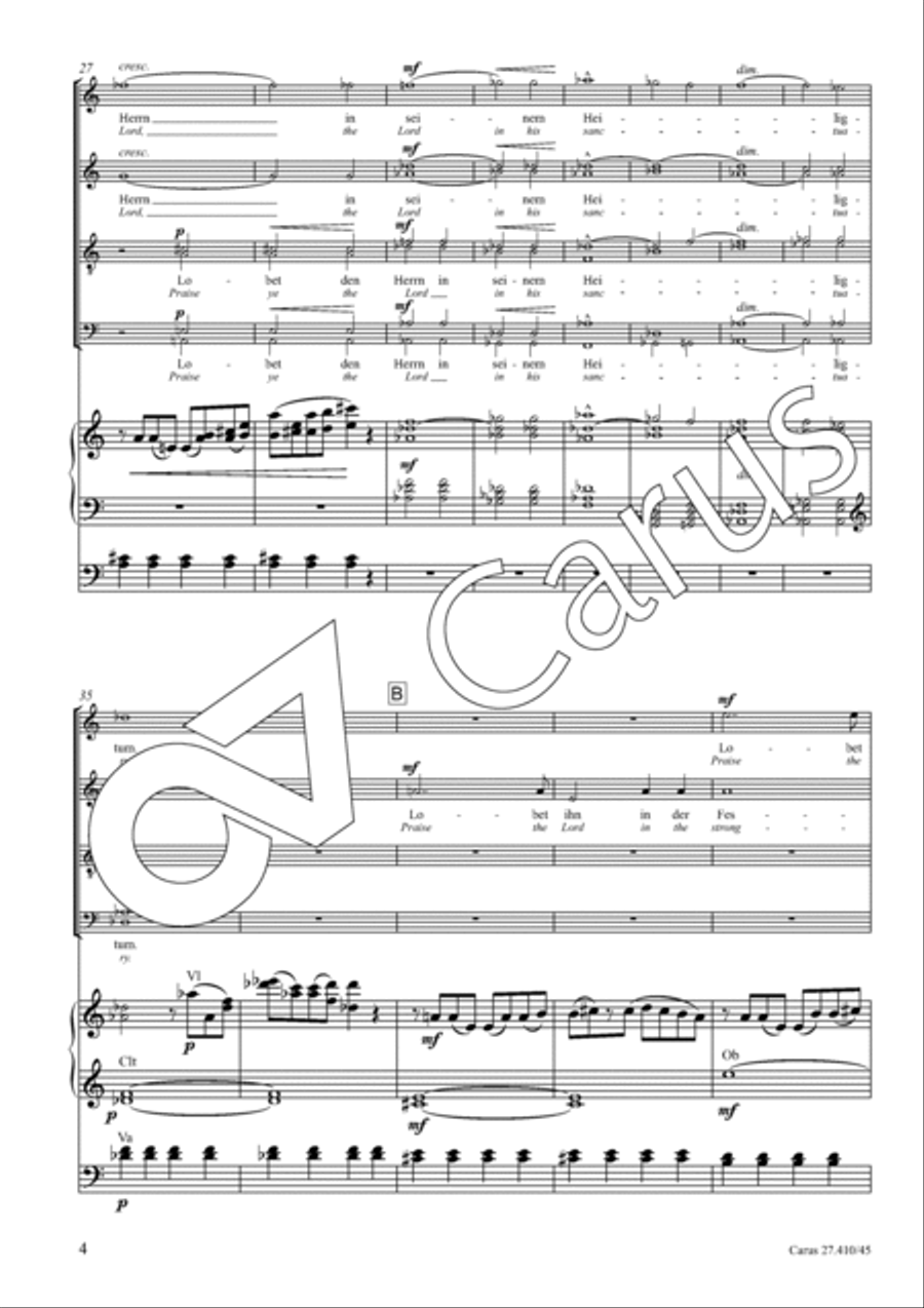 Halleluja! Praise ye the Lord in his sanctuary Divisi scores gallery preview page 7