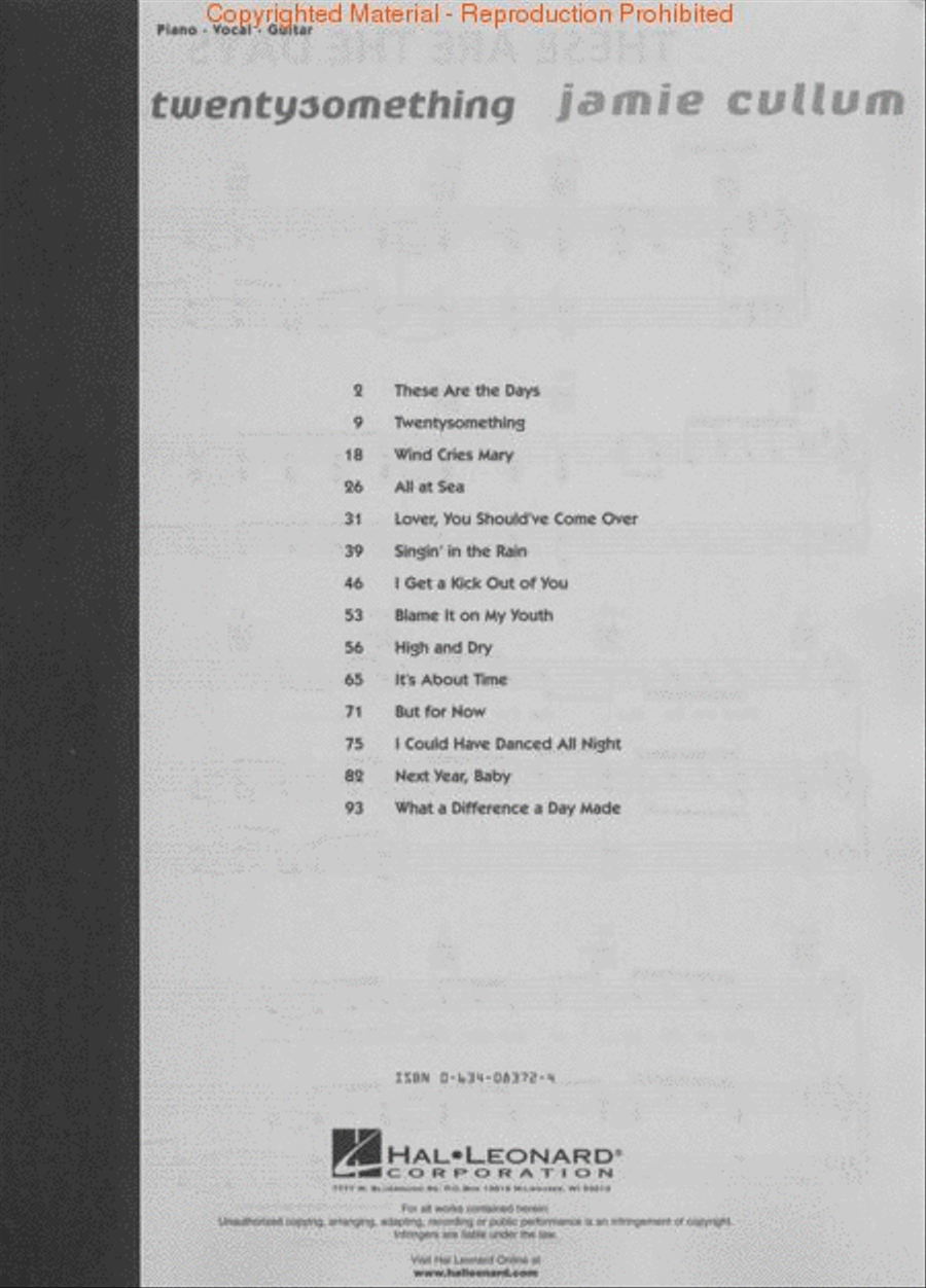 Twenty-Something Twenty-Something Piano, Vocal, Guitar scores gallery preview page 2