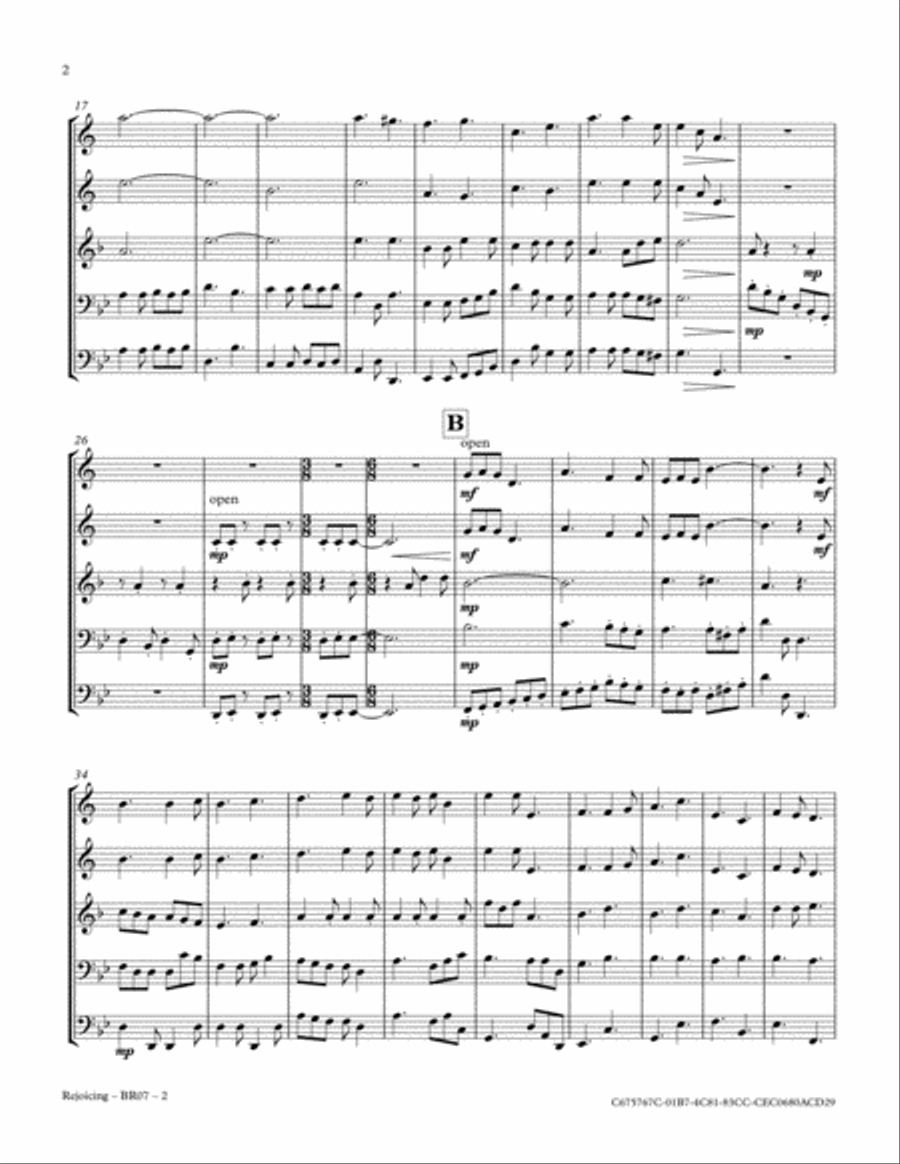 Rejoicing Brass Ensemble scores gallery preview page 5