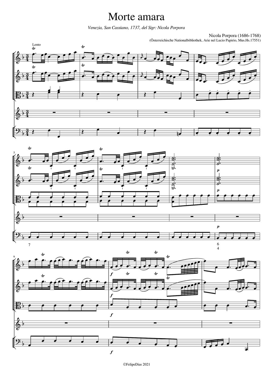 Morte amara (Aria di Quinto Fabio, from Lucio Papirio)