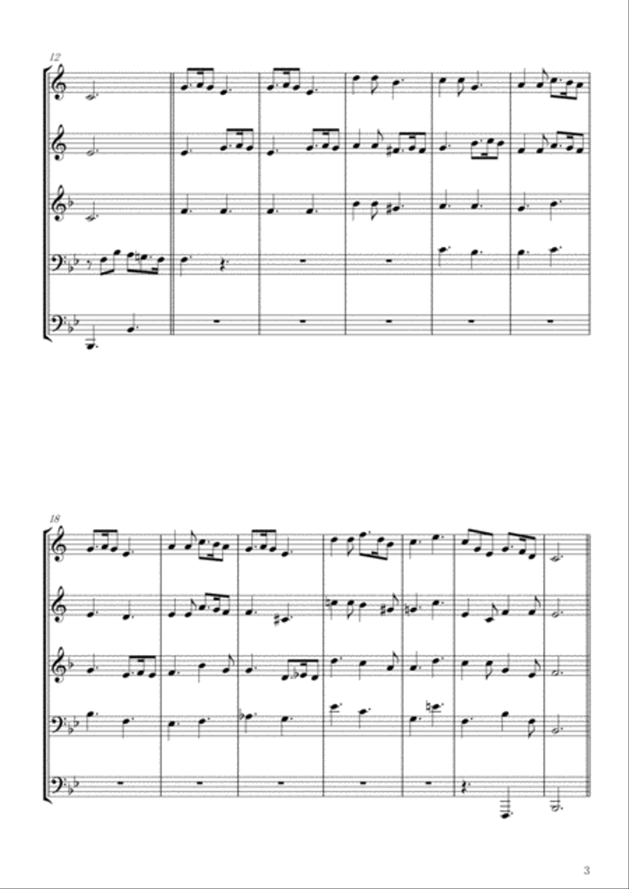 Christmas Carols for Brass Quintet Vol.3 (5 Christmas Carols) Christmas Carols for Brass Quintet Vol.3 (5 Christmas Carols) Brass Quintet scores gallery preview page 3