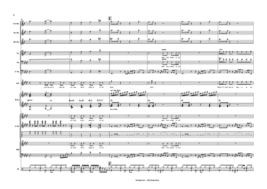 24k Magic Jazz Ensemble scores gallery preview page 6