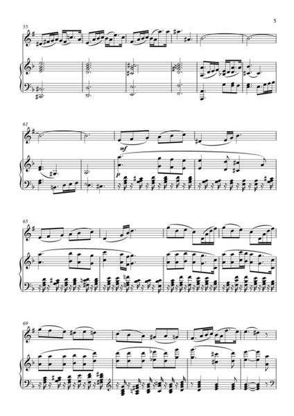 Piece #1 for chello and piano - transcription for saxophone-tenor and piano image number null