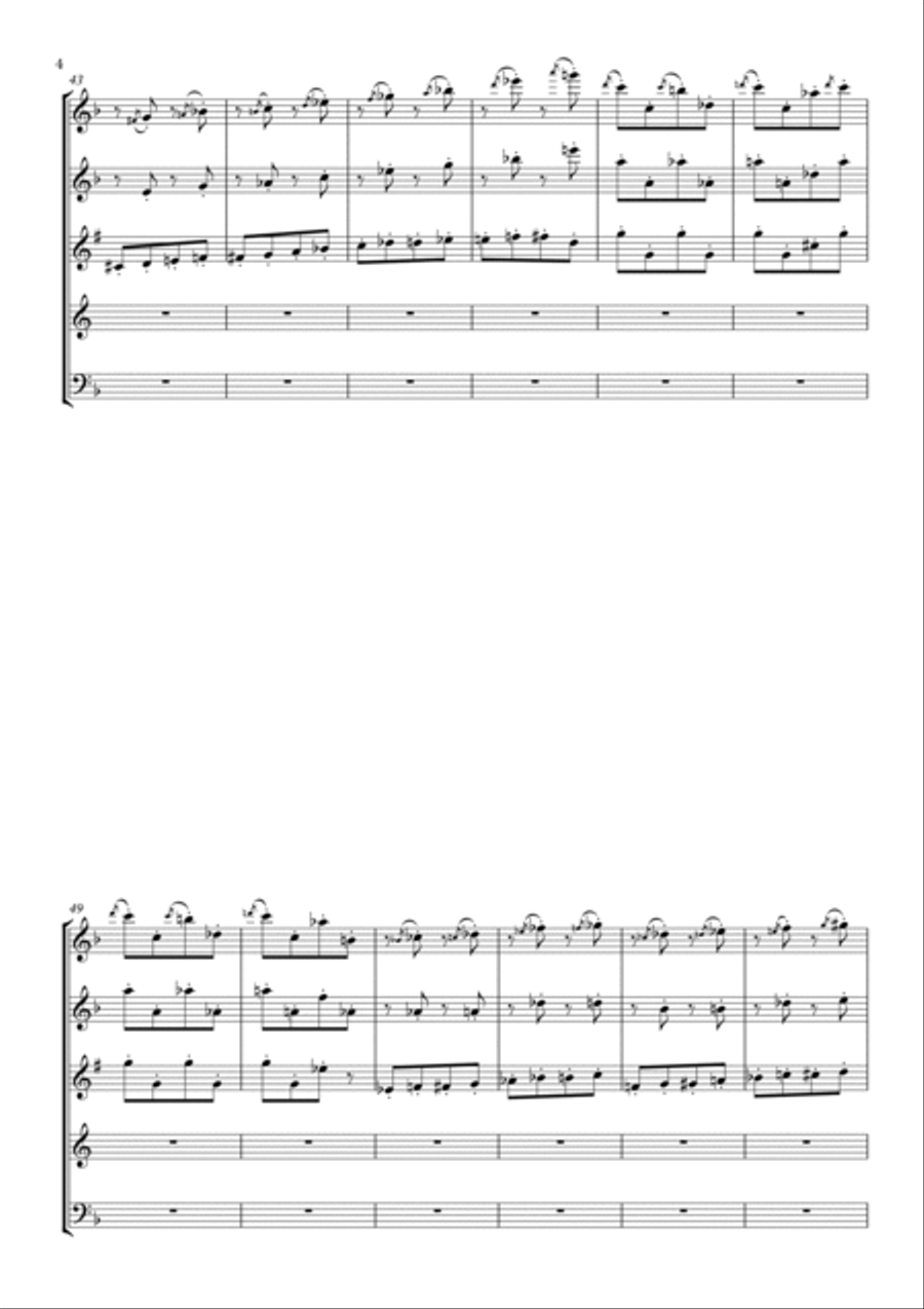 Ballet of the Unhatched Chickens from Pictures at an Exhibition arranged for Wind Quintet Woodwind Quintet scores gallery preview page 6