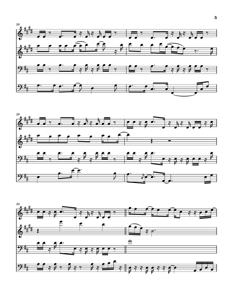 Medley: Dialogue (Part I) with Dialogue (Part II) Woodwind Quartet scores gallery preview page 6