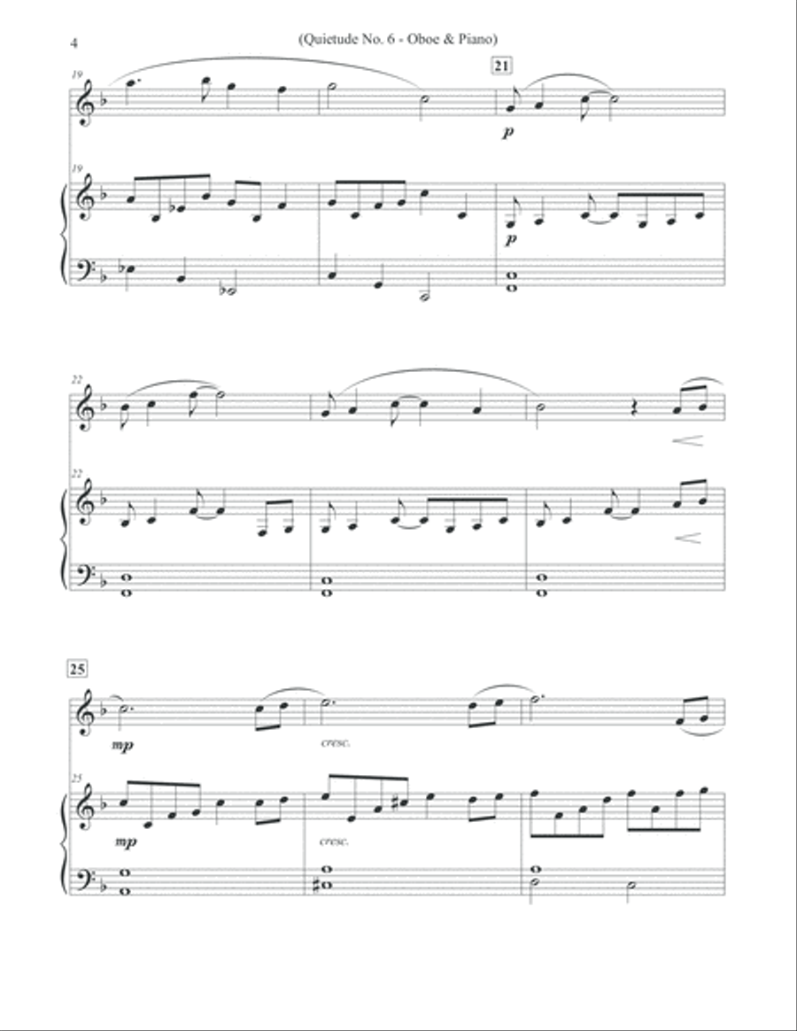 Quietude No. 6 - Oboe & Piano Piano scores gallery preview page 4