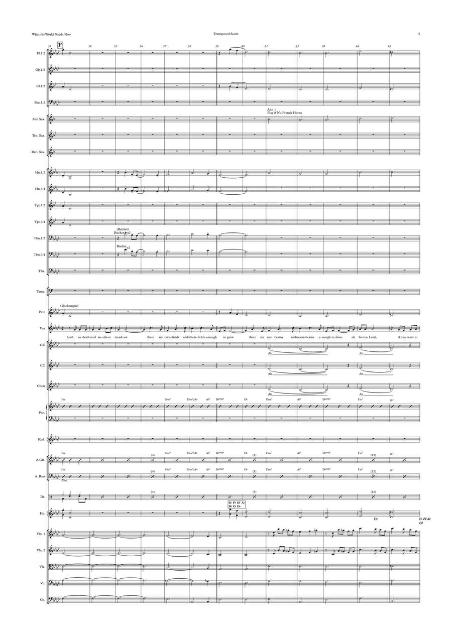 What The World Needs Now Is Love Full Orchestra scores gallery preview page 5