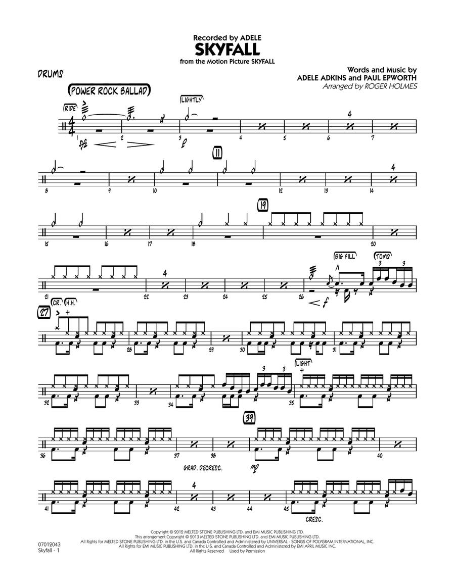 Skyfall - Drums