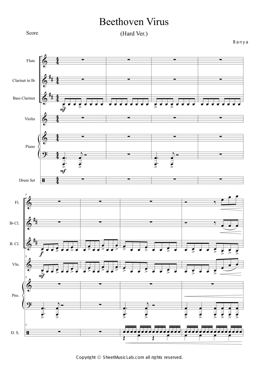 Beethoven Virus Beethoven Virus Orchestra scores gallery preview page 1