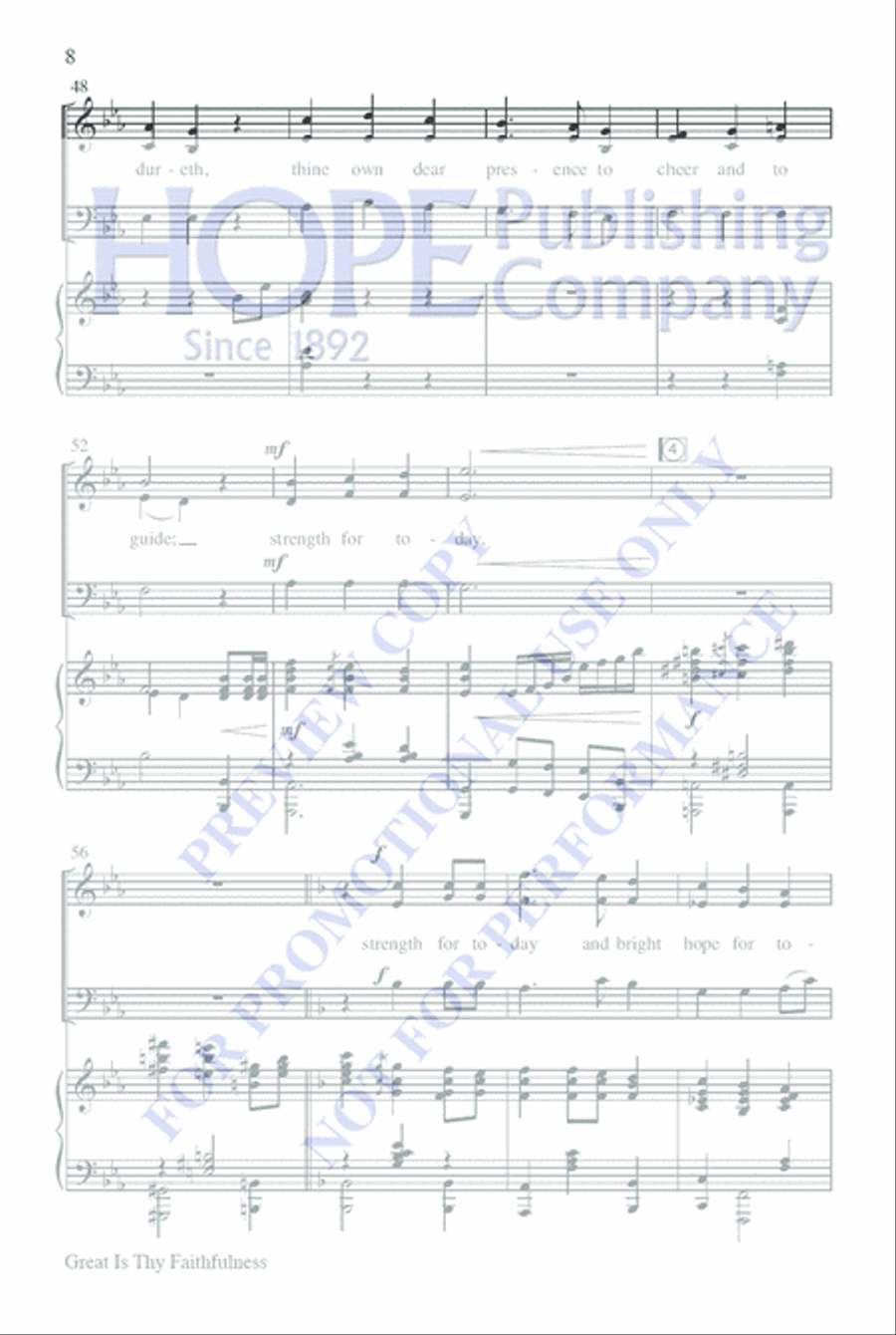 Great Is Thy Faithfulness Choir scores gallery preview page 8