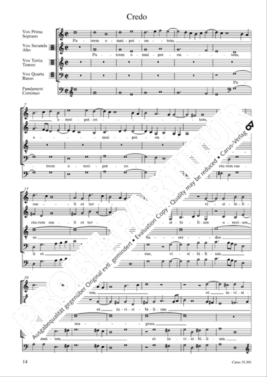 Palestrina: Masses and individual movements Score scores gallery preview page 29