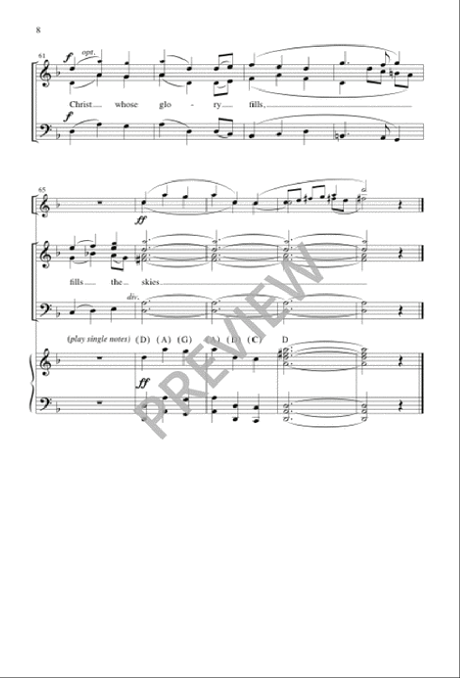 Christ Be Near at Either Hand 3-Part scores gallery preview page 8