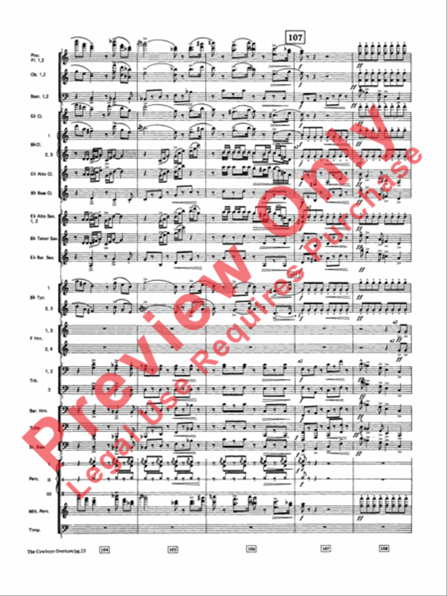 The Cowboys The Cowboys Concert Band scores gallery preview page 24