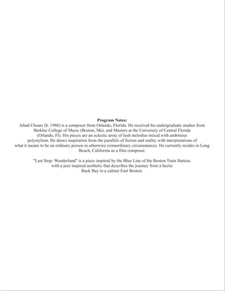 Last Stop: Wonderland Piano Solo scores gallery preview page 3