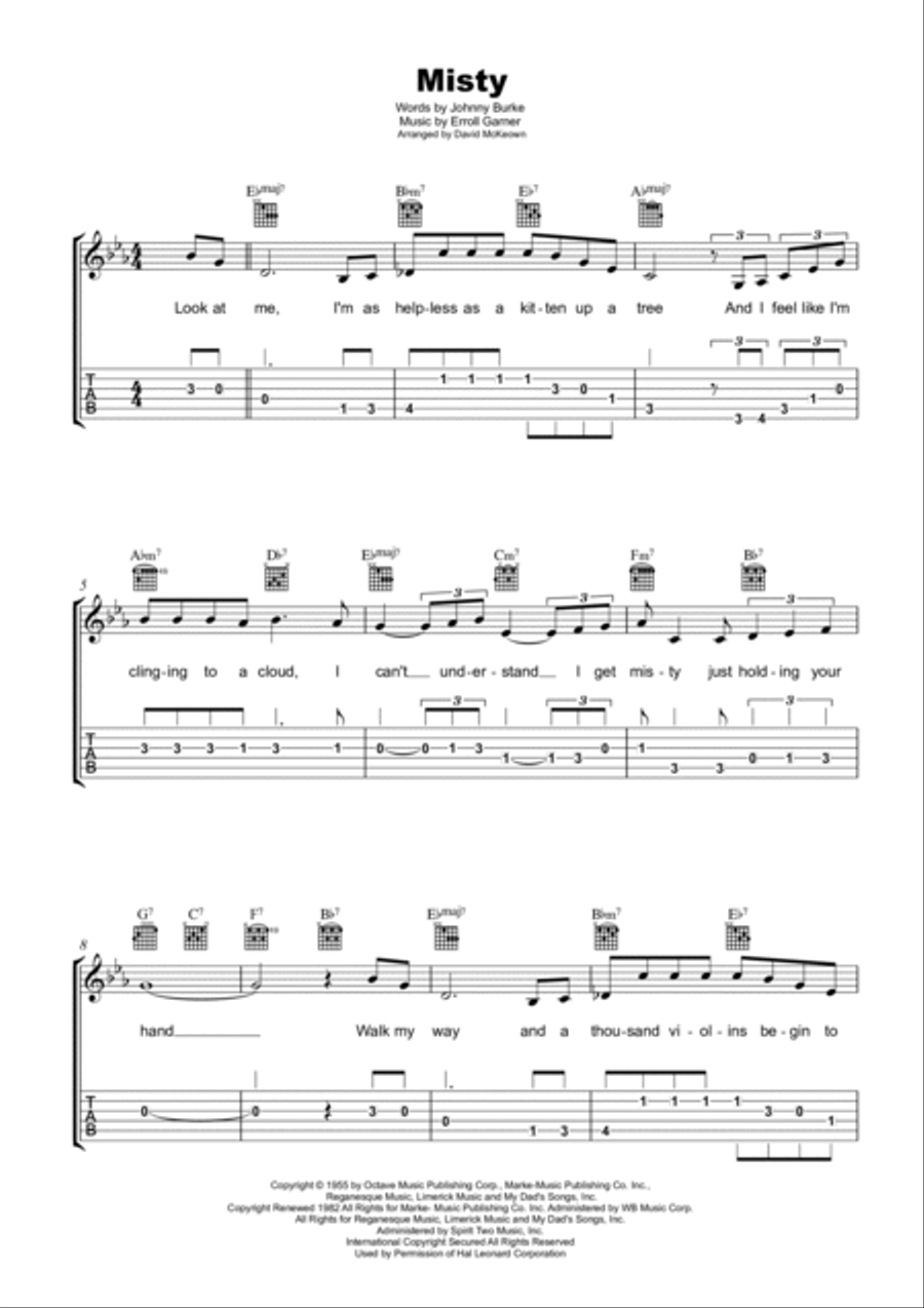 Misty Electric Guitar scores gallery preview page 2