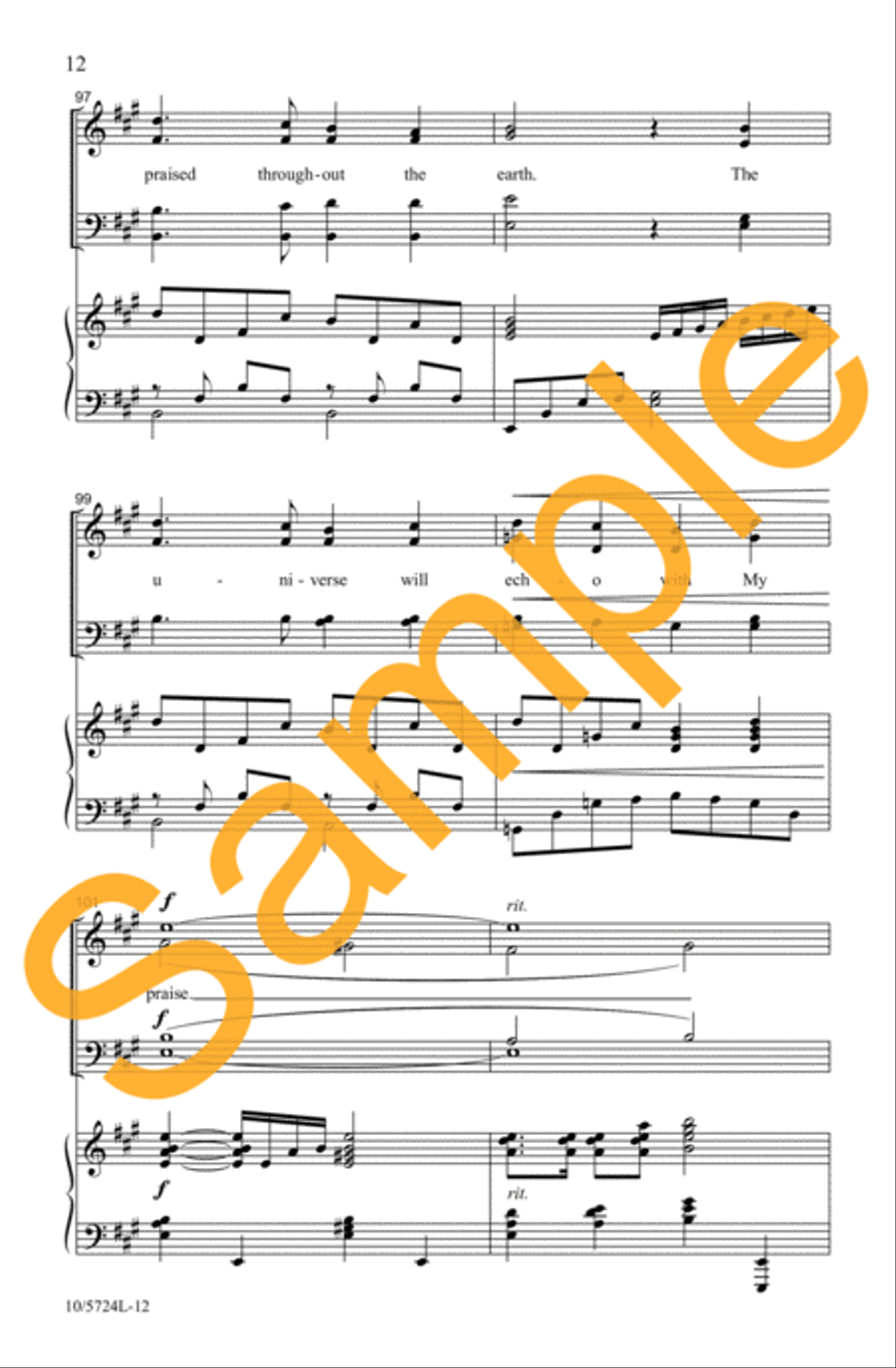 Psalm 46 4-Part scores gallery preview page 11