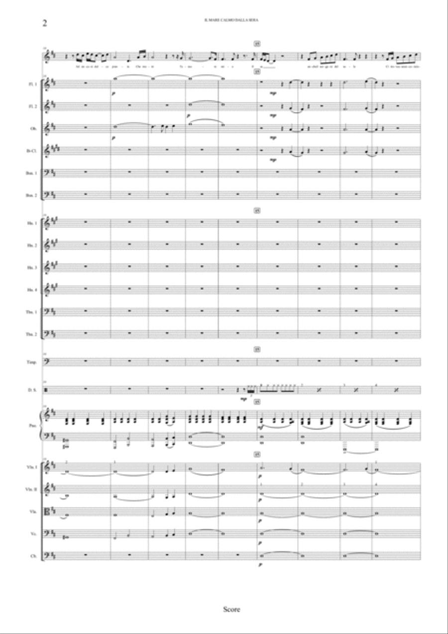 Il Mare Calmo Della Sera Full Orchestra scores gallery preview page 2