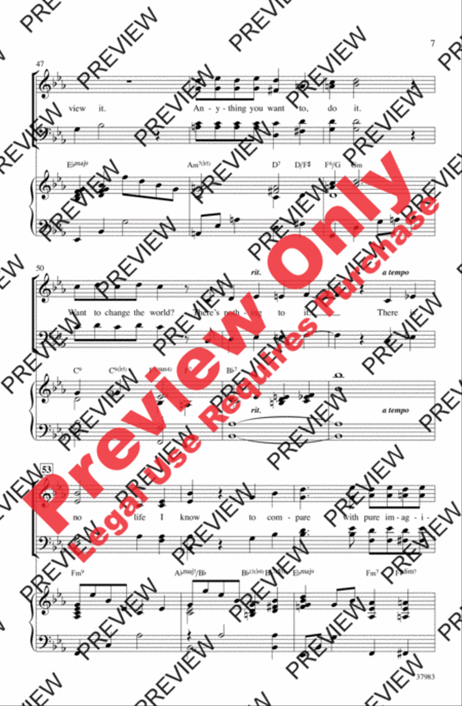 Pure Imagination 4-Part scores gallery preview page 7