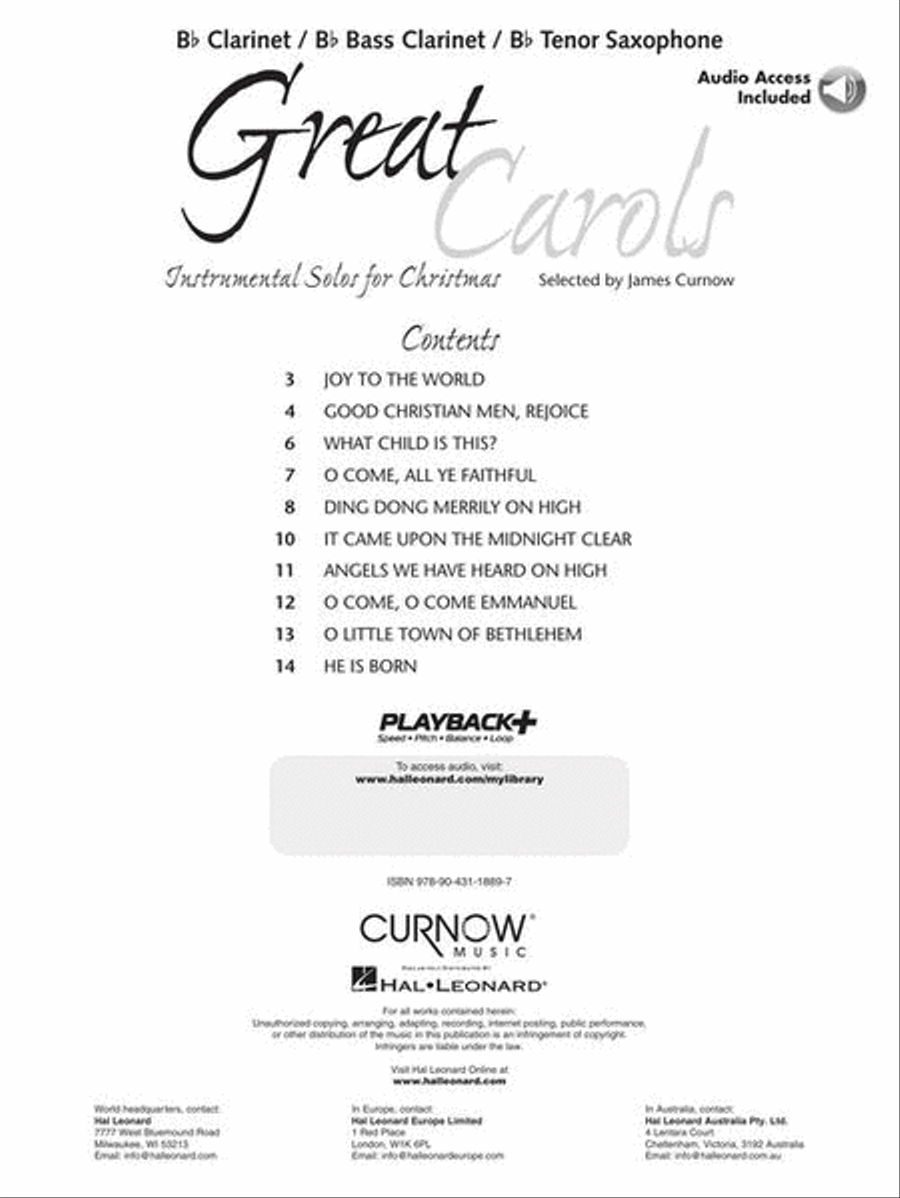 Great Carols Great Carols B-Flat Clarinet scores gallery preview page 3