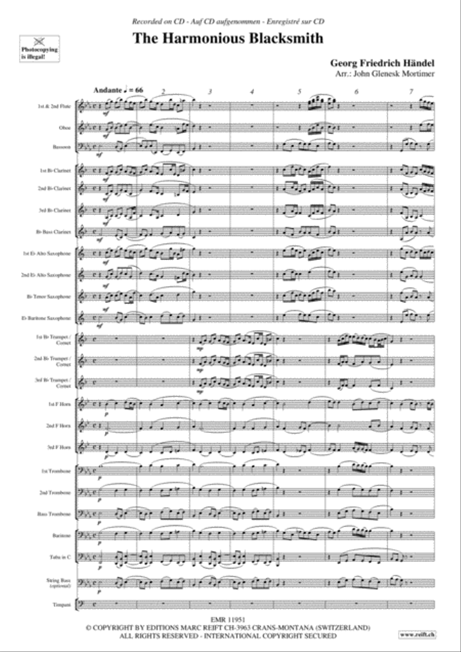 The Harmonious Blacksmith Concert Band scores gallery preview page 4