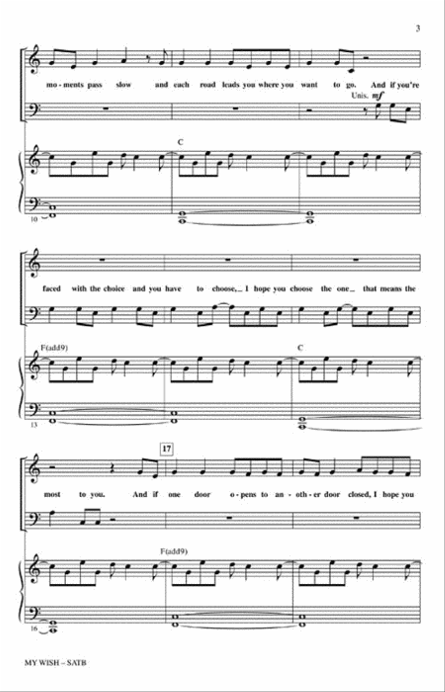 My Wish 4-Part scores gallery preview page 3