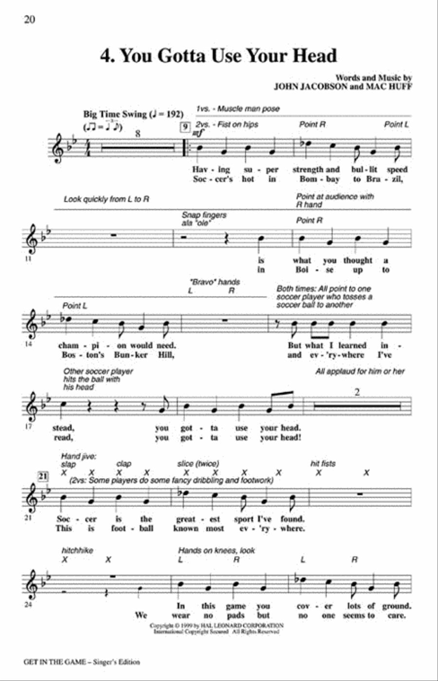 Get in the Game - Teacher's Edition Choir scores gallery preview page 4