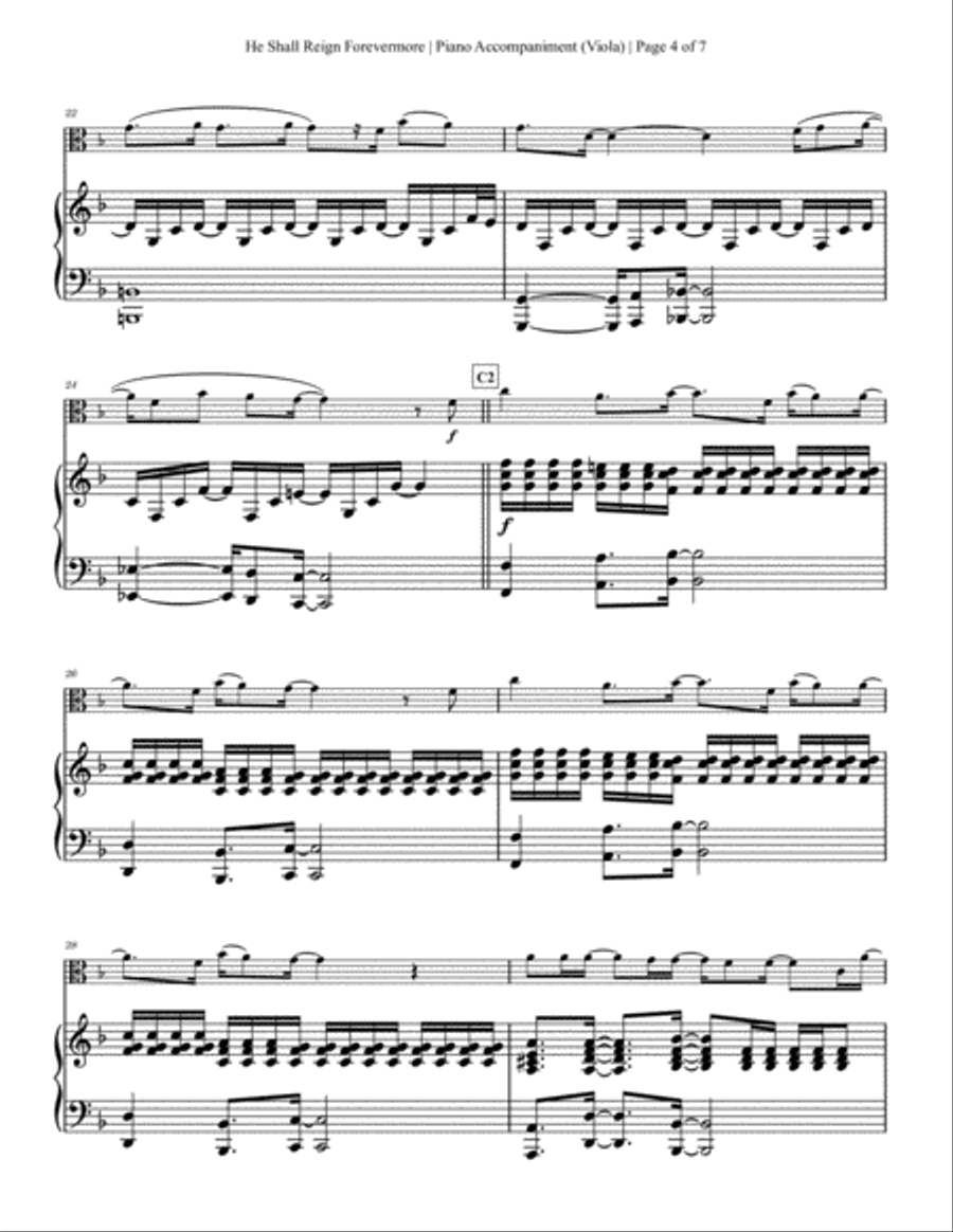 He Shall Reign Forevermore Viola scores gallery preview page 4
