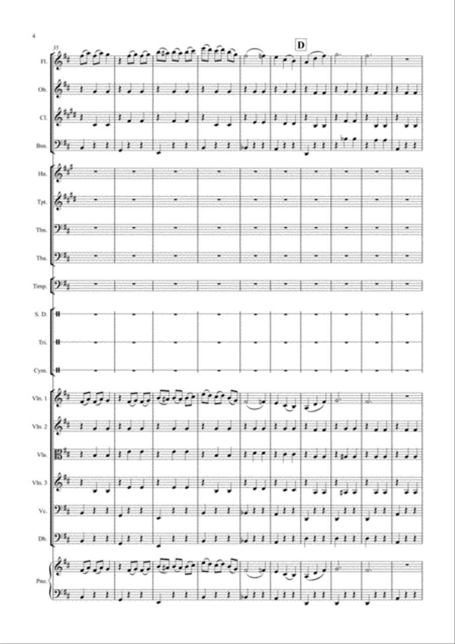 Waltz of the Flowers (Fantasia from Nutcracker) for School Orchestra Full Orchestra scores gallery preview page 4