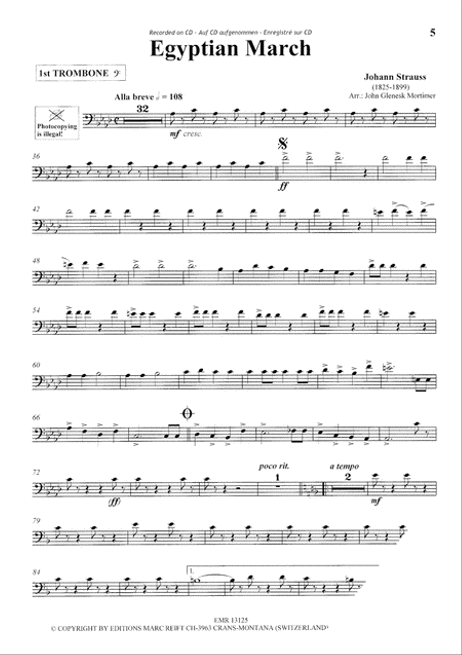 Play The 1st Trombone With The Philharmonic Wind Orchestra Concert Band scores gallery preview page 6