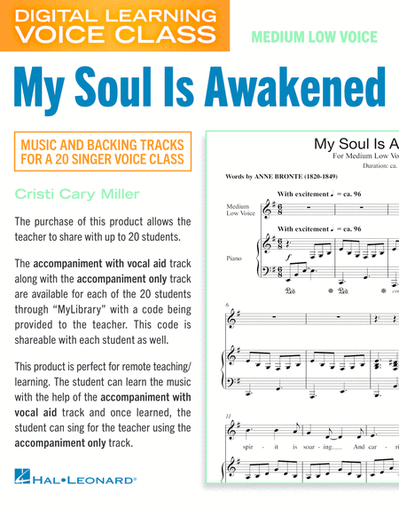 My Soul Is Awakened (Medium Low Voice) (includes Audio)