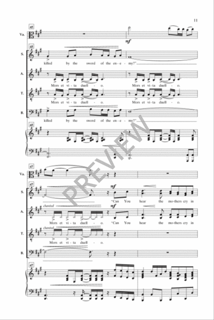 For the Sake of Our Children 4-Part scores gallery preview page 12
