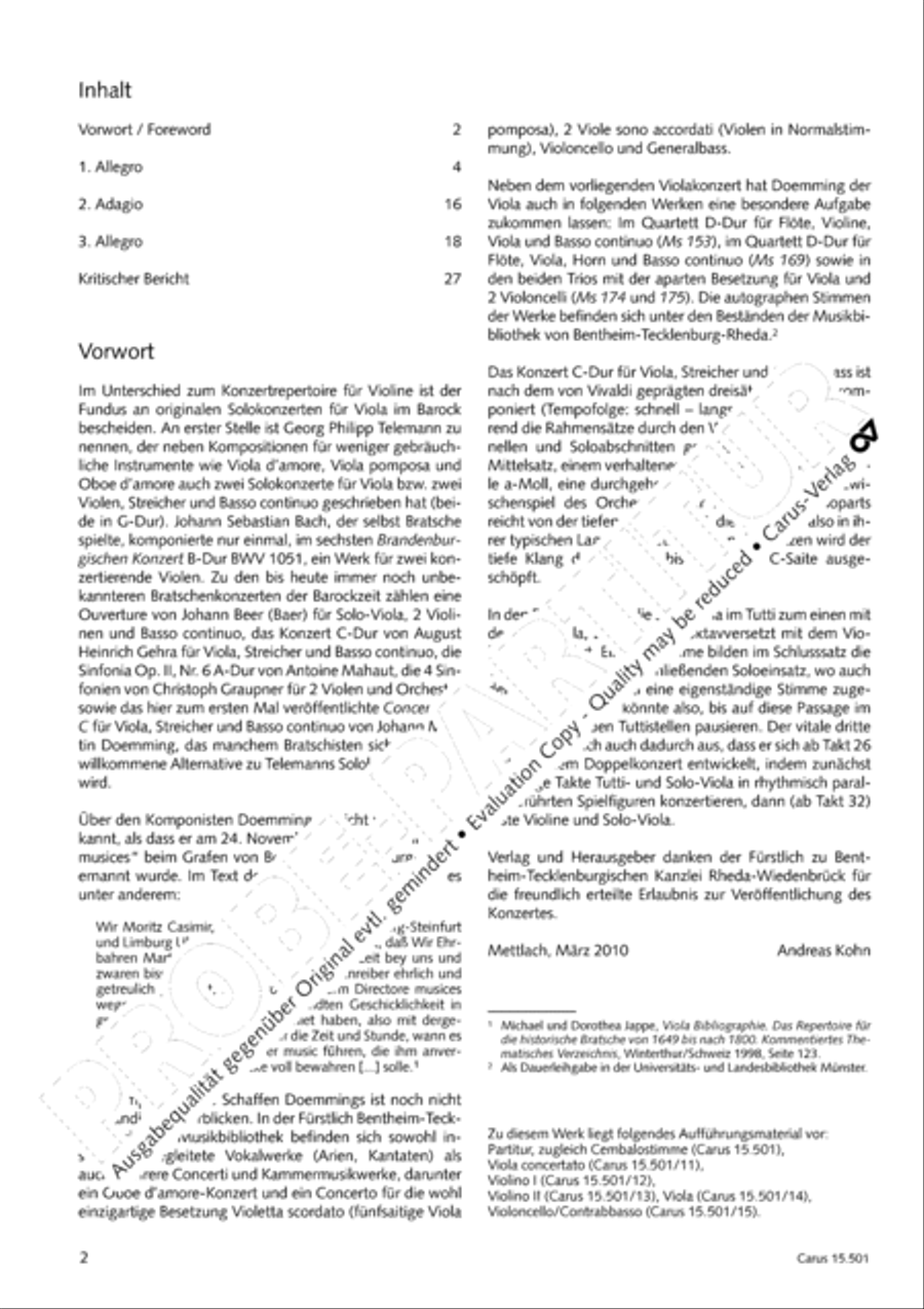 Concerto in C major Violin scores gallery preview page 5