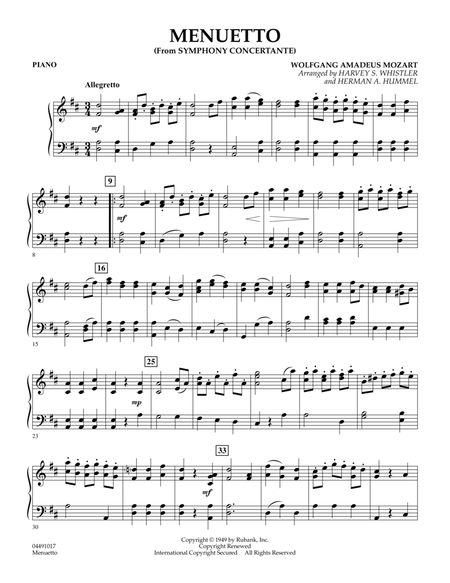 Menuetto (from Symphony Concertante) - Piano
