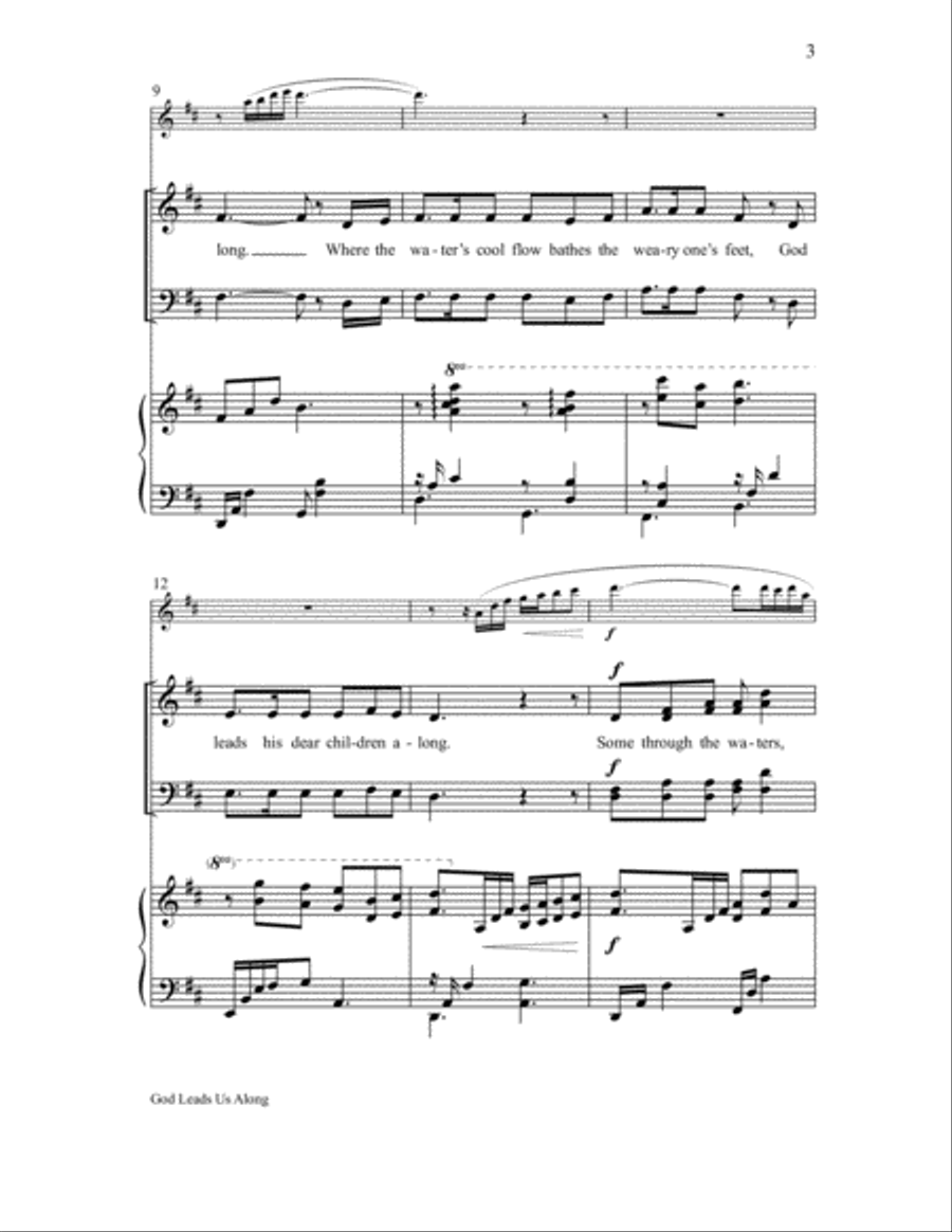 God Leads Us Along God Leads Us Along 4-Part scores gallery preview page 3