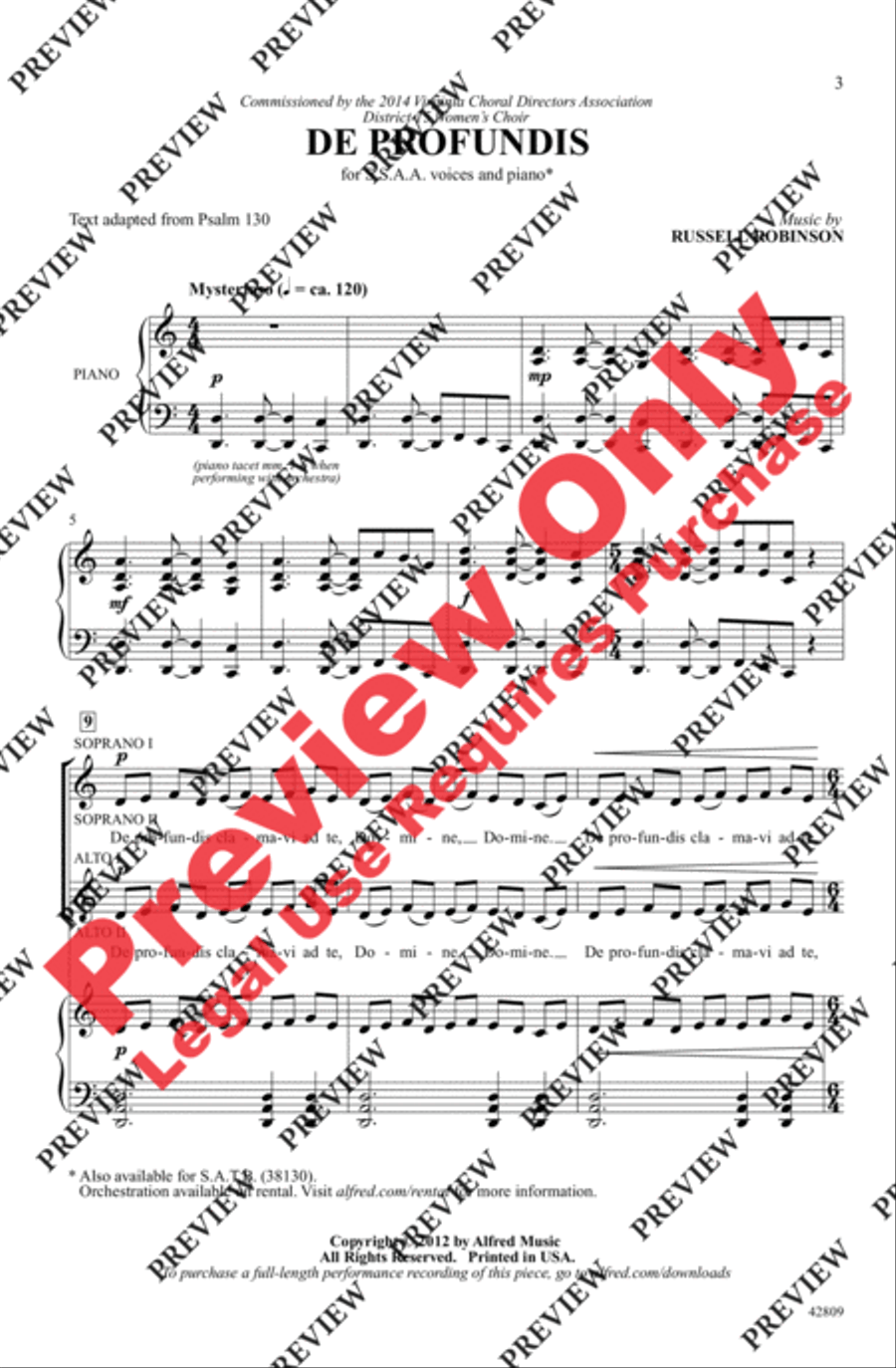 De Profundis Women's Choir scores gallery preview page 3