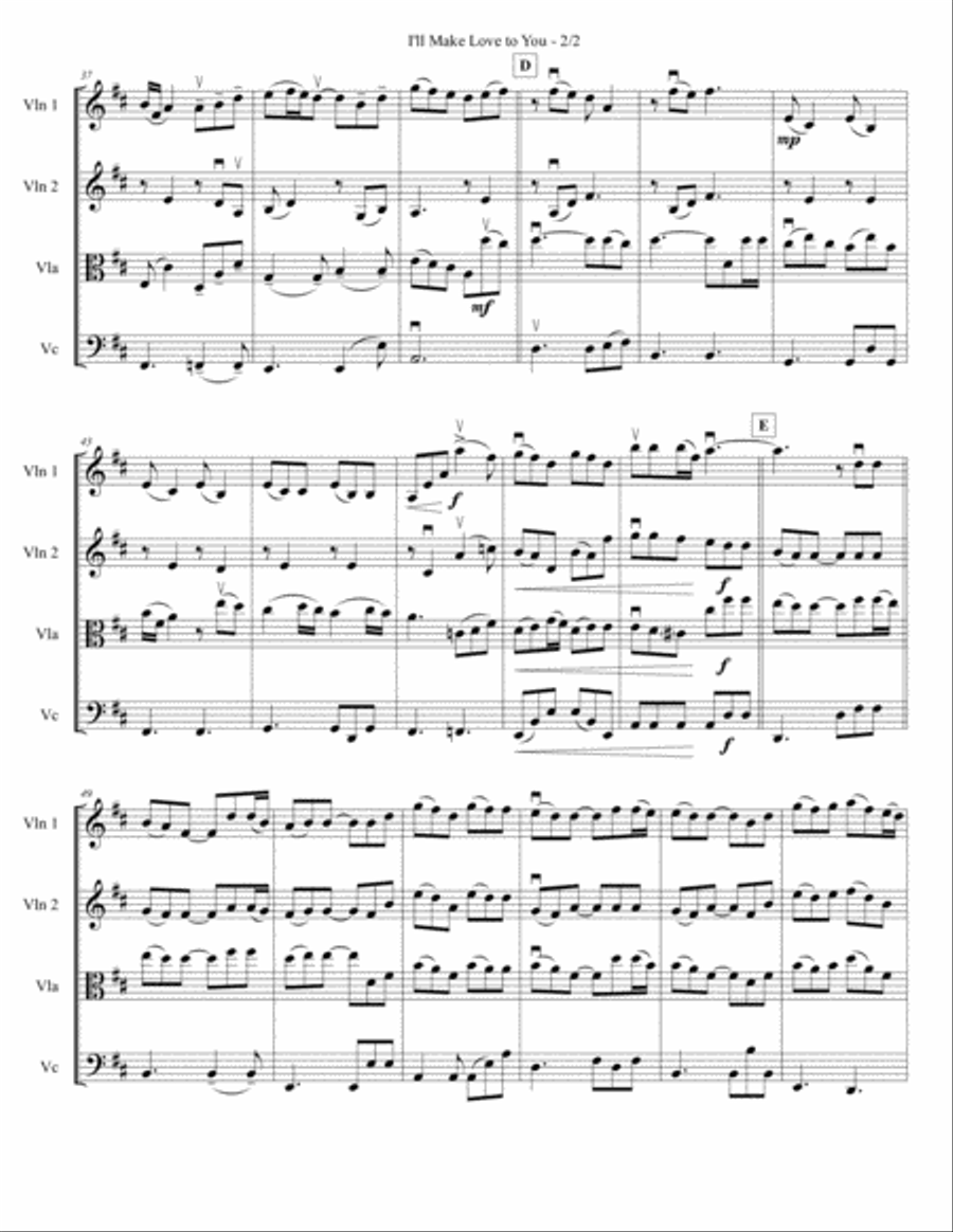 I'll Make Love To You I'll Make Love To You String Quartet scores gallery preview page 5
