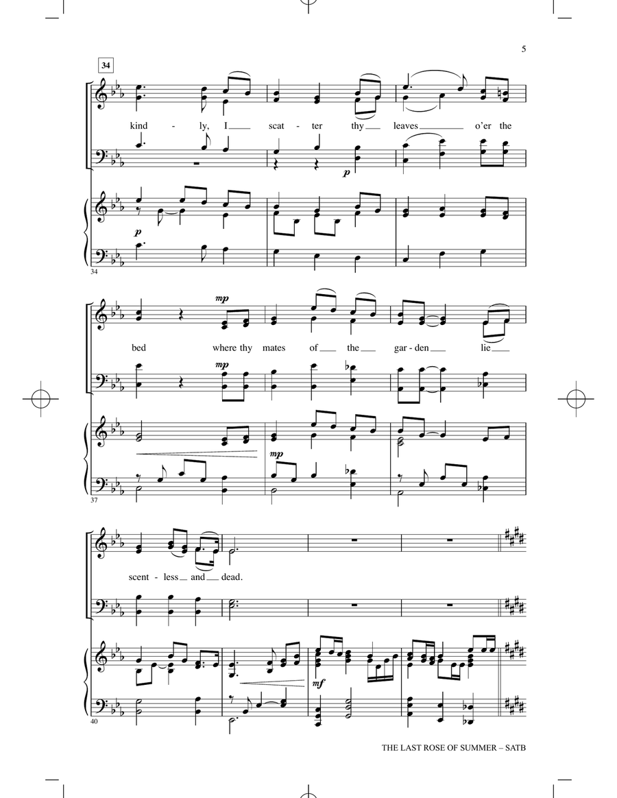 The Last Rose Of Summer 4-Part scores gallery preview page 4