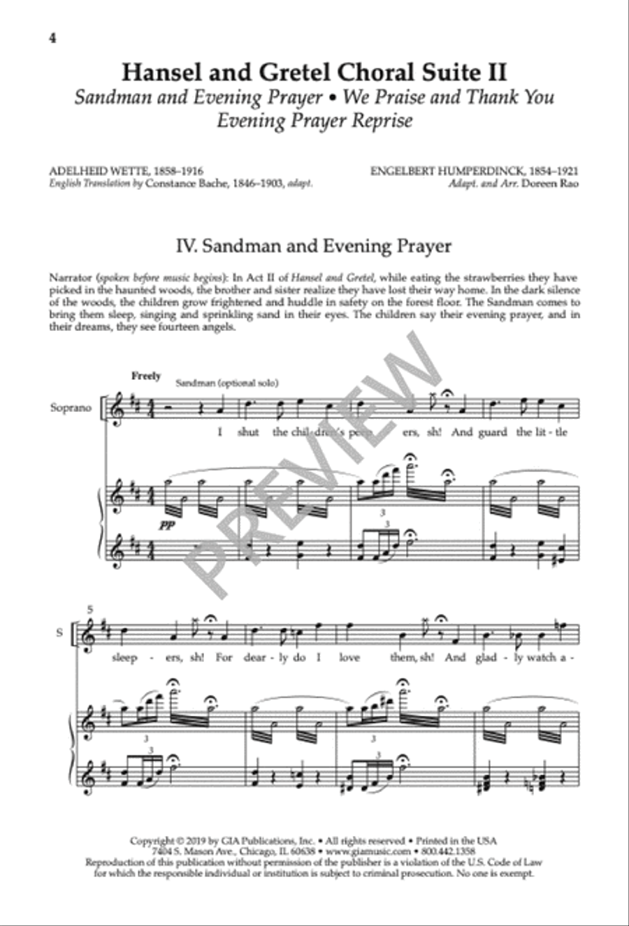 Hansel and Gretel Choral Suite II SA scores gallery preview page 5