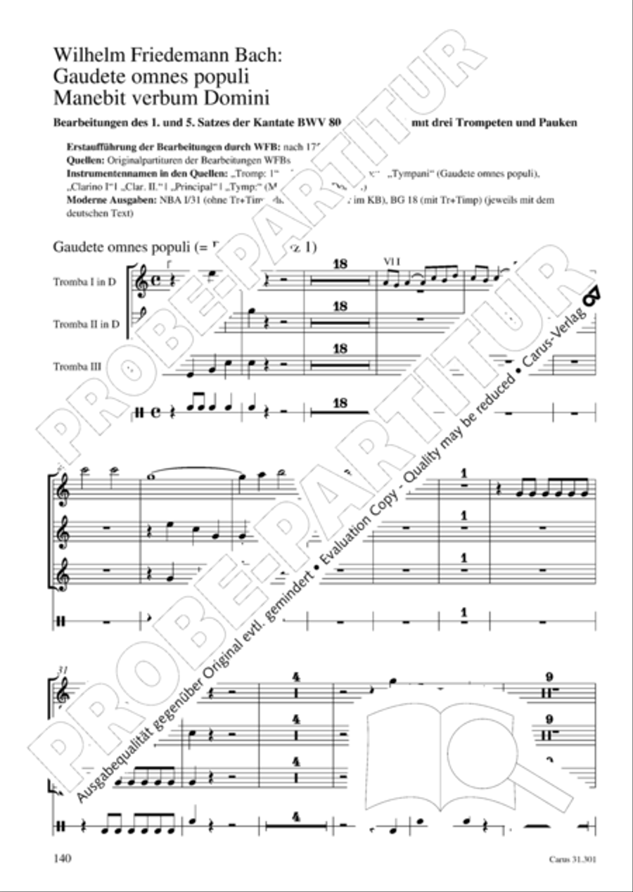 Bach for Brass 1: Cantatas I Voice scores gallery preview page 149