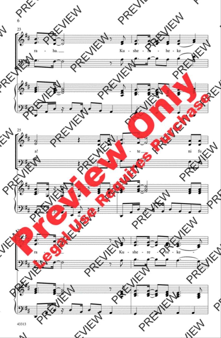 Sisi Sote Sisi Sote 3-Part scores gallery preview page 6