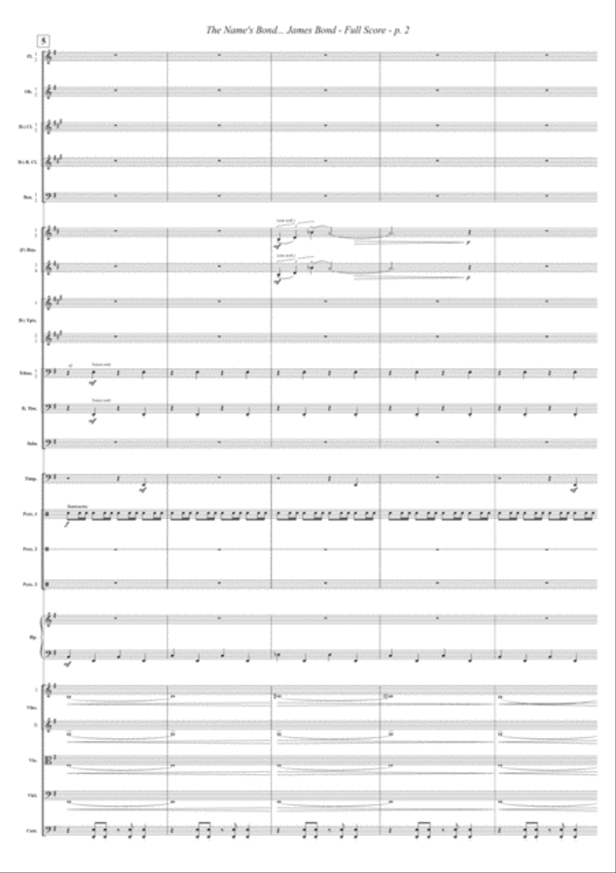 The Name's Bond... James Bond Full Orchestra scores gallery preview page 3